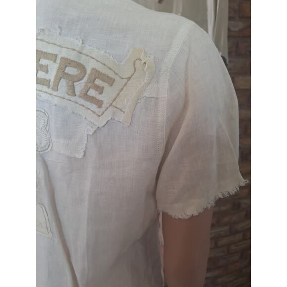 Mens Linen "Perservere 1998" Button Up- Size M- This Is is BADA$$! Excellent! - Picture 11 of 13